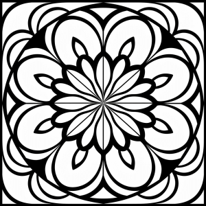 Flower - Flowers mandala to color