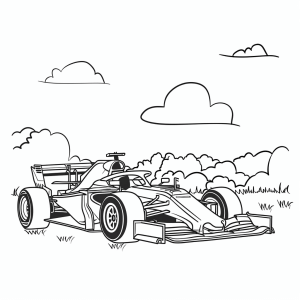 Formula 1 racing car - Formula 1 racing car coloring fun