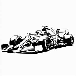 Formula 1 racing car - Formula 1 racing car coloring page