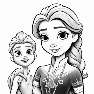 Frozen - Frozen adventure coloring page for kids