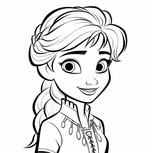 Frozen - Magical ice princess to color in