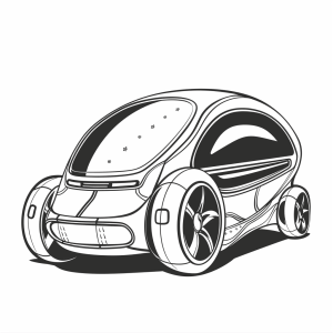 Futuristic concept car - Futuristic concept car to color in