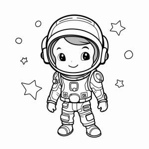 Gardener - Space adventure coloring page