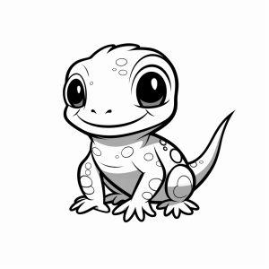 Gecko - Cute gecko to color in