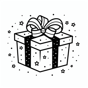 Gifts - Gift pack coloring page