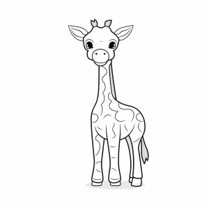 Giraffe - Giraffe coloring picture to print