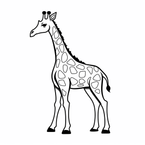 Giraffe - Giraffe drawing to color in