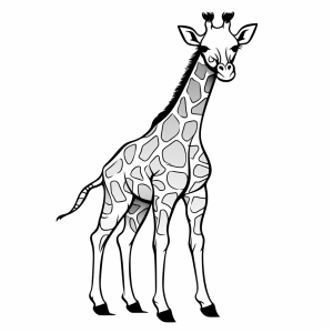 Giraffe - Savannah giraffe adventure to color in