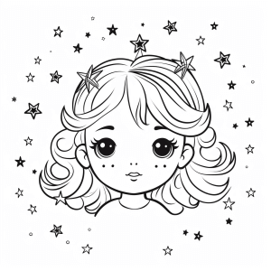 Glitter fairy - Sparkling glitter fairy coloring page