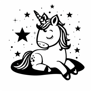 Glittering unicorn - Glittering unicorn coloring fun for children