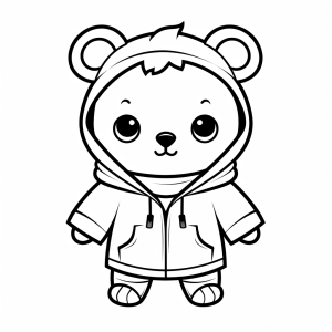 Goalkeeper - Goalkeeper bear costume coloring page