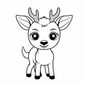 Goat - Cute goat coloring picture for kids