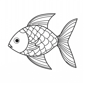 Goldfish - Goldfish coloring picture for kids