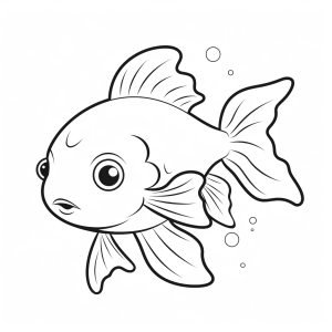 Goldfish - Goldfish coloring picture for creative fun