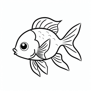 Goldfish - Goldfish coloring page for kids