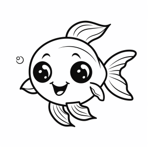 Goldfish - Goldfish coloring picture for kids