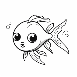 Goldfish - Goldfish coloring page for kids