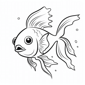 Goldfish - Goldfish coloring picture for kids