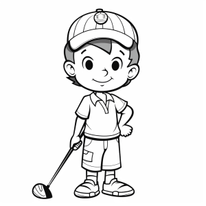 Golf - Golf coloring picture for kids