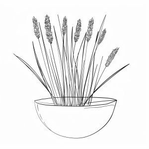 Grass - Grasses Bowl Coloring Page