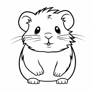 Guinea pig - Guinea pig drawing template