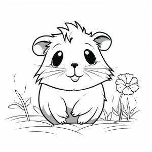 Guinea pig - Guinea pig drawing for children