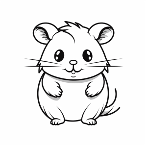 Hamster - Child-friendly hamster coloring fun