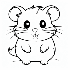 Hamster - Hamster coloring picture for children