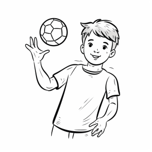 Handball - Handball player coloring picture