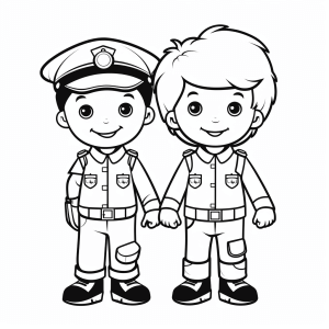 Handcuffs - Police adventure coloring page