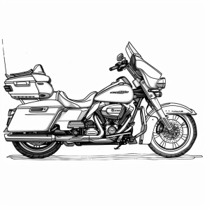 Harley-Davidson Electra Glide - Harley-Davidson Electra Glide coloring picture