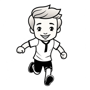 Harry Kane - Coloring picture: Happy boy running