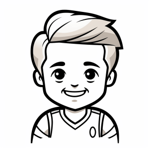 Harry Kane - Smiling boy coloring page