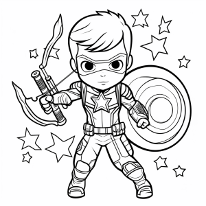 Hawkeye - Hawkeye Heroes Coloring Page