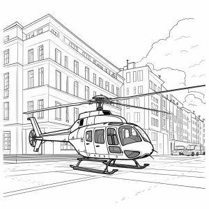 Helipad - Helicopter landing pad coloring fun