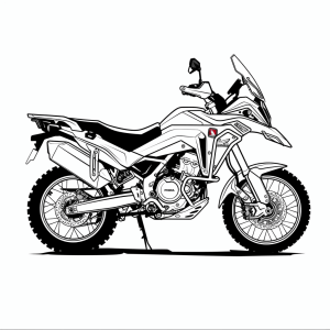 Honda Africa Twin - Africa twin adventure motorcycle to color in