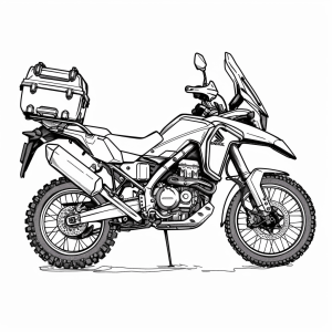 Honda Africa Twin - Coloring page motorcycle adventure