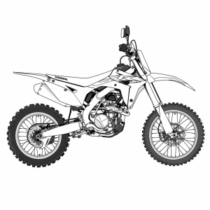 Honda CRF450L - Honda CRF450L motorcycle coloring page for kids