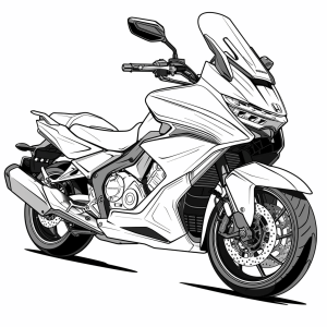 Honda Gold Wing - Honda Gold Wing adventure coloring picture