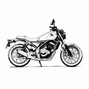 Honda Rebel - Classic motorcycle coloring picture for kids