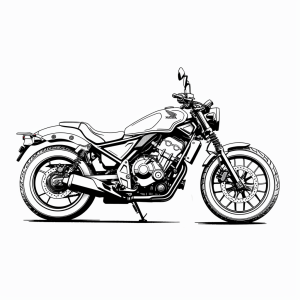 Honda Rebel - Motorcycle drawing fun - Honda Rebel