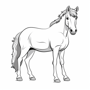 Horse - Majestic horse to color in