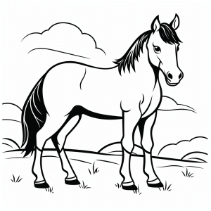 Horse farm - Horse farm adventure coloring picture