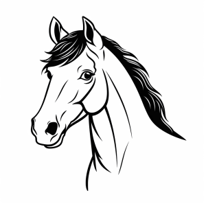 Horse - Galloping horse drawing to color in