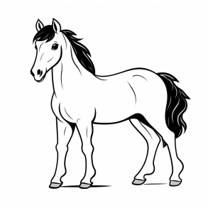 Horse - Horse drawing to color in