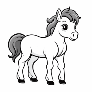 Horse - Adorable pony to color in