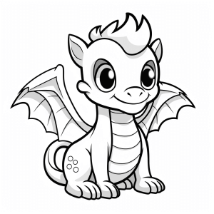 Ice dragon - Ice dragon coloring page for kids