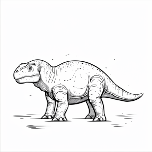 Iguanodon - Iguanodon dinosaur to color in