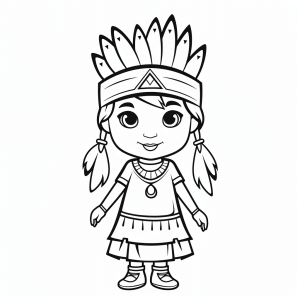 Indian tribe - Indian tribe adventure coloring picture