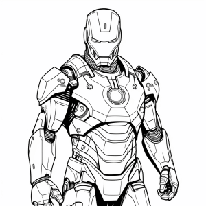 Iron Man - Iron Man hero armor drawing